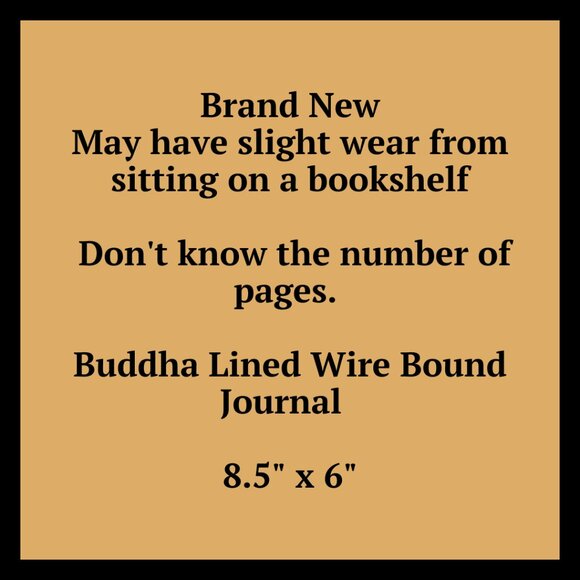 β€οΈBuddha Lined Journal - Piccadilly Wire-O Journal - Picture 8 of 8